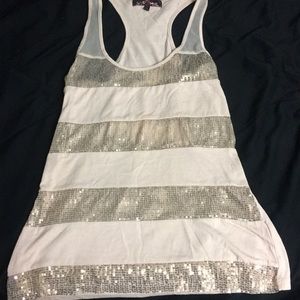 Tank Top With Gold Shimmers.
